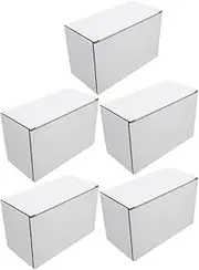 Veemoon 5pcs Packaging Carton Shipping Supplies Boxes for Packing to Move Cardboard Shipping Boxes Mailing Boxes Cardboard Storage Bins Packing Boxes for Dishes Empty Boxes White Paper