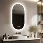 Frameless LED Bathroom Mirror 3 Color Dimmable Horizontal/Vertical Wall Mirrors