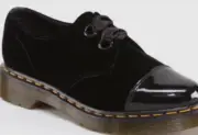 ** Doc Martens Black Velvet & Patent Favour size UK 9/US Womens 11/US Mens 10
