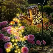 Ninonly Solar Garden Lights, Solar Watering Can Lights Garden Decor, Waterproof Retro Metal Hanging Solar Lantern Outdoor Decorations for Garden Porch Lawn Driveway Backyard Pathway