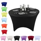 Round Fitted Wedding Table Cloths Trestle Tablecloth Wedding 4ft 6ft Table Cover
