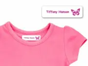 Custom Iron-on Clothing Name Labels for Kids Uniforms, Medium Size - Oz Labels