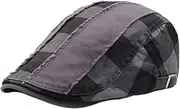 [HAMKVBPR] Men's Beret Hats Men's Cap Cotton Hundred with Beret Casual Retro Duck Tongue Cap Mens Hat Flat Cap