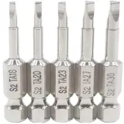5 Pcs 50mm 1/4 Hex Shank Magnetic Triangle Head Screwdriver Bit Set S2 Steel ...