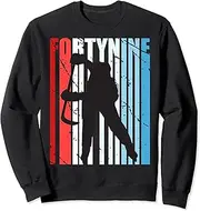 X.Style Retro Womens 49th Ice Hockey Birthday Plays Player Team Sweatshirt ds1765 Sweater (S) Black