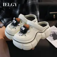 在飛比找蝦皮商城優惠-IELGY 厚底crocs女款可愛防滑增高涼鞋