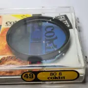 49mm Cokin 80B Blue Glass Lens filter 80 B France Coated 49 mm Conversion 80-B