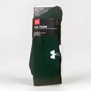 Under Armour Unisex Over the Calf Long Socks Forest Green - White logo UA Team