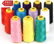 Ilauke 12 X 1500M Overlock Sewing Thread Polyester Thread Assorted Colors Yard S