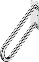 Stainless Steel Non Slip Hand Rails for Outdoor Steps Wall Mounted U Shaped Stair Railing for Indoor Use Ideal for Garden Yard and Garage 28 Inch Length Silver Color