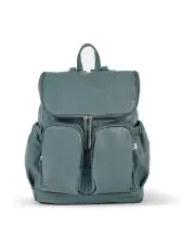 [OiOi] Signature Vegan Leather Nappy Backpack in Stone Blue