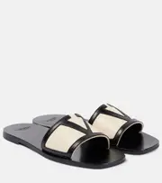 [Valentino Garavani] Valentino Garavani Viva Superstar leather slides AU 8 black