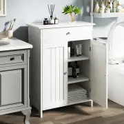 CostwayBathroom Storage Cabinet with 3-Level Adjustable Shelf-White