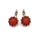 Earrings By Mariana Woman Sassy Hyacinth and Orange Opal Swarovski Crystals