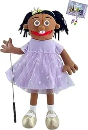 25", Black Girl, Full Body, Ventriloquist Style Puppet,Hand Puppet
