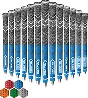 Full Choice Rubber Golf Club Grips - Cord Rubber Compound for Advanced Texture Control, High Feedback, Traction, and Non-Slip Design. Exceptional All-Weather Performance (13 Grips)