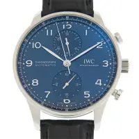在飛比找momo購物網優惠-【IWC 萬國錶】萬國錶 葡萄牙計時腕錶x藍x41mm(IW