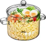 HANABASS Clear with Lid Glass Saucepan Glass Stovetop Pot Pot for Cooking On Stove