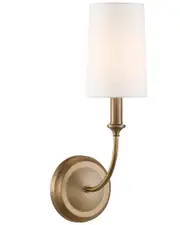 Crystorama Libby Langdon For Crystorama Sylvan 1-Light Vibrant Gold Sconce