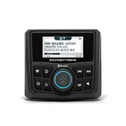 SoundExtreme Marine Gauge Size Waterproof AM/FM Bluetooth Powersports Stereo 200 Watt Radio with Built-in 4 Zone LED Controller