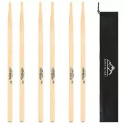 5A Maple Wood Drum Stick 3 Pairs for Practice Band Performance