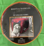 Boots & Barkley Sporty Pop Open Pet Kennel Red Large Dog Up To 70lbs Travel