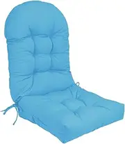 Generic High Back Chair Cushion Chaise Lounger Cushion, Waterproof, Rocking Chair Cushion for Patio, Light Blue