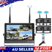 7" Digital Wireless Quad DVR Monitor 4x Reverse Backup Camera 12-24V Truck Bus