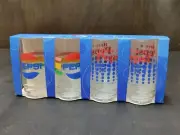 Set of 4 Pepsi Indiana Glassware 16 oz 6" Tall Glasses New Rare!