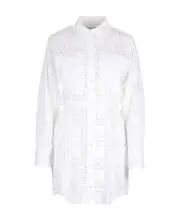 MSGM Cut-Out Detailed Button-Up Shirt Dress IT42 White