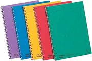 Clairefontaine - Ref 4860Z - Europa Notemaker Sidebound Notebook (120 Pages) - A4 Size, 90gsm Brushed Vellum Paper, Micro-Perforated Sheets, Lined Rulings - Assorted Colours (Pack of 10)