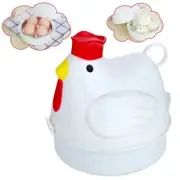 Microwave 4 Egg Cooker Chicken Shape Egg Boiler Egg Steamer Kitchen Tool H7N1