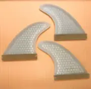 Fins Single Tab Thruster (3) Set - White Hexcore