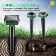 2PC Rat Repellent Snake Mouse Repeller Waterproof Solar Ultrasonic Pest Repeller