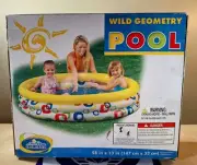 THE WET SET WILD GEOMETRY INFLATABLE POOL 58" X 13"