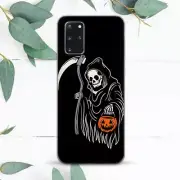 Halloween Death Orange Pumpkin Case For Samsung Note 20 S20 S21 S22 S23 S24 FE