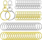 120Pcs Key Chain Swivel Hooks, Evatage Metal Swivel Snap Hook Lanyard Clips Wit