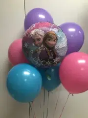 7 Pcs. Frozen Mylar Balloons Set.