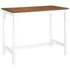 Sleek Bar Table Dining Desk High Solid Wood Kitchen Shelf Wooden 108x60x91 cm
