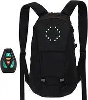 Vibhgtf Flashing LED Backpack, Reflective Backpack with Remote, Waterproof Backpack for Hiking, Travel, and Biking for Men Women, 15L Black, Consulte la descripción
