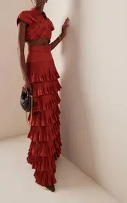 [Brandon Maxwell] Exclusive Draped Cotton Cropped Top