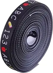 Gogogmee Back to School Ribbon: 10 Yard Pencil Print Polyester Craft Ribbon with Edges for Teachers - Classroom Door Wreath Bows Present Wrapping Supplies
