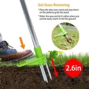 Stand Up Weeder Hand Tool, Long Handle Garden Weed Puller With 3 Claws