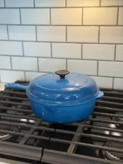 Le Creuset Marseille Enamel Cast Iron Cassadou Deep Covered Skillet