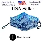 Face Mask,100% Cotton Face Mask, WASHABLE, ADJUSTABLE, Included 2 Filler PM 2.5