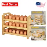 Versatile Bamboo EggStack Rack - Perfect for Chicken, Duck, Quail Eggs & More