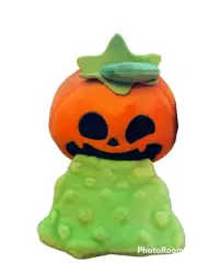 Bark Box Tails From The Boneyard Plush Yak Lantern Pumpkin Spiky Ball 5" Dog Toy