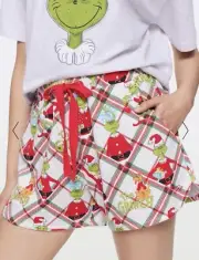 SIZE XL PETER ALEXANDER CHRISTMAS THE GRINCH WOMEN'S SHORTS RRP$69.95 New