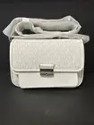 Michael Kors Bradshaw Women Medium Pocket Messenger Crossbody Bag Optic White
