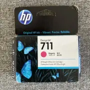 HP 711 Magenta DesignJet Ink Cartridge, CZ131A Exp 10/2022 NEW W Box